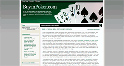 Desktop Screenshot of buyinpoker.com